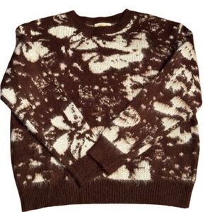 Listicle  Brown and Cream Crewneck Sweater